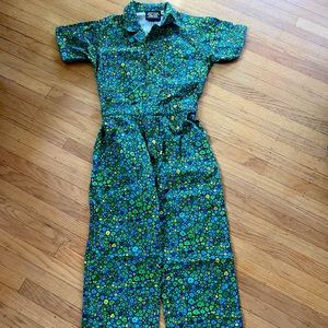 Big bud press moss blossom short sleeve jumpsuit